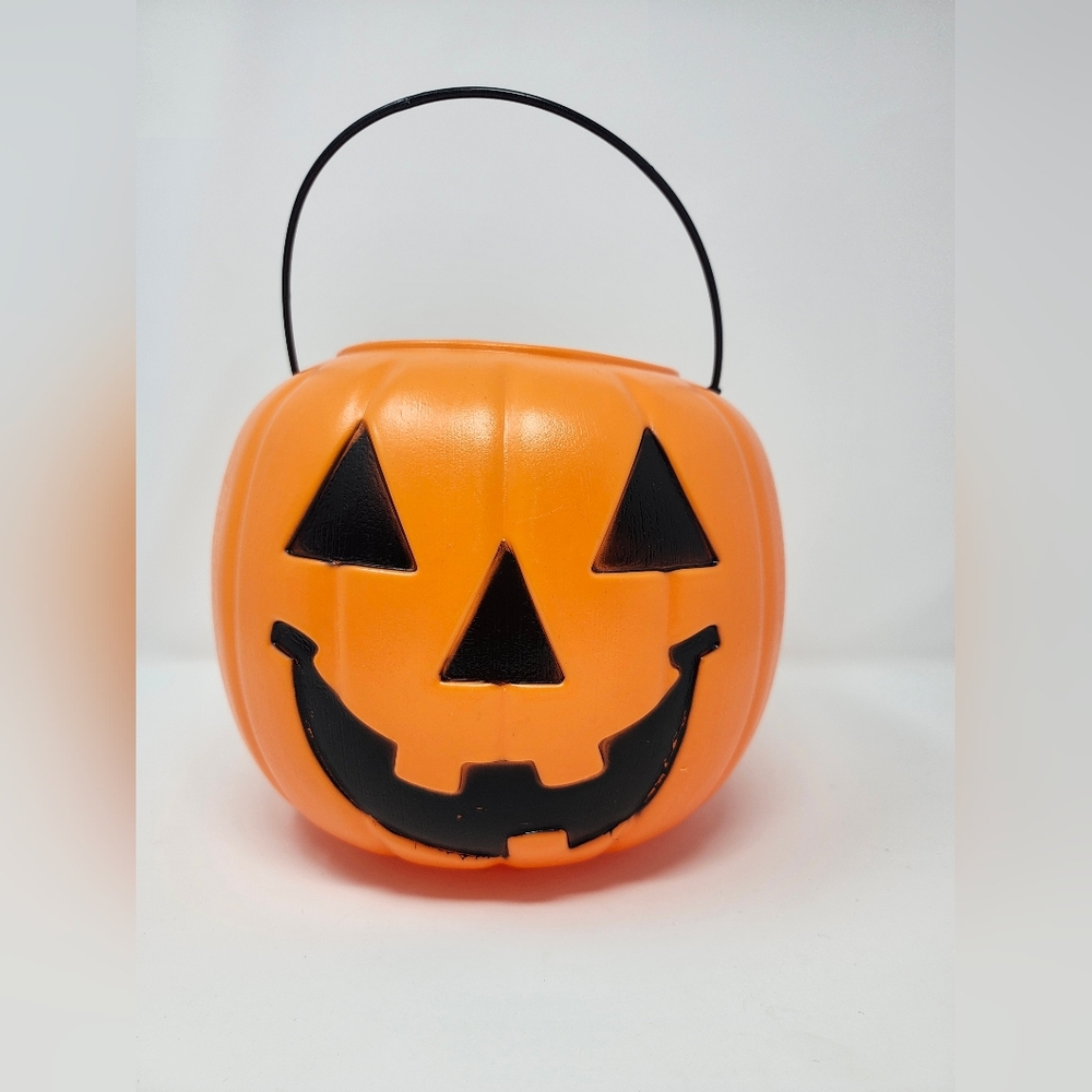 Blowmold Pumpkin Halloween Bucket